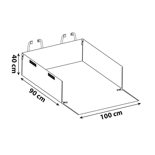 Beschermhoes voor de bodem en zijpanelen van de kofferbak - 100 x 90 x 40 cm - Afbeelding 11